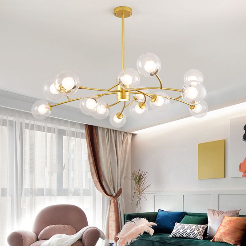 Lámpara de lámpara de lámpara de forma esférica vaso de estilo moderno 1 lámpara colgante de luz para comedor