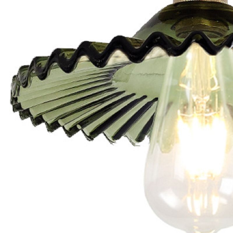 1-Light Ceiling Light Modern Ceiling Mount Lamp with Glass Shade for Bedroom