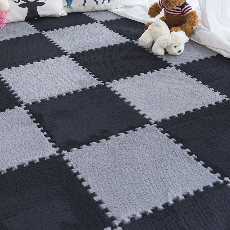 Modern Carpet Tiles Interlocking Square Color Block Carpet Tiles