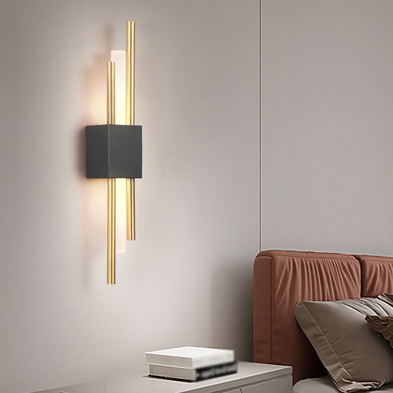 Contemporary Geometric Wall Lamp Metal Wall Light Fixture for Living Room