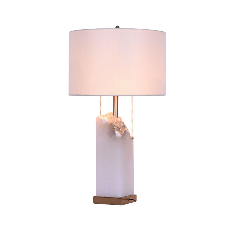 Tambour de tambour Task Éclairage moderne 2 ampoules lampe de lecture blanche avec chaîne de traction