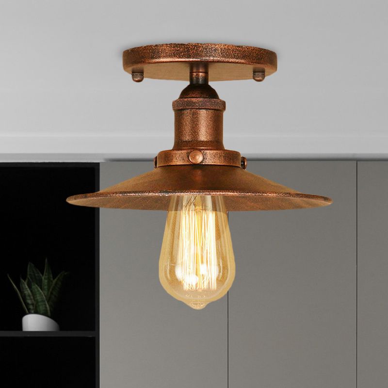 Loft soucoupe Semi-encastré, éclairage de plafond métallique à 1 ampoule, noir/blanc, pour cuisine