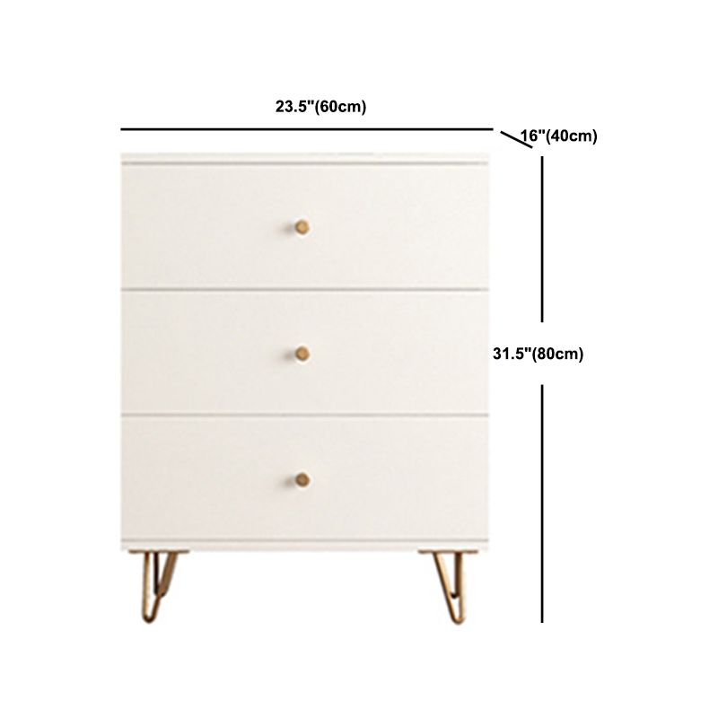 15.74" Wide Modern Accent Chest White Accent Cabinet with Drawers