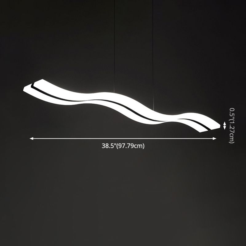 Luce a base di isola a LED bianca acrilica in moderna lampada a sospensione in acciaio inossidabile in acciaio inossidabile per sala da pranzo