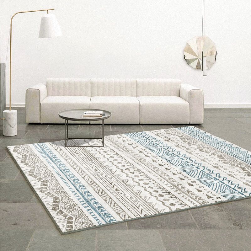 Nostalgia Boho Indoor Rug Distinctive Tribal Classicism Rug Anti-Slip Backing Carpet for Home Decor