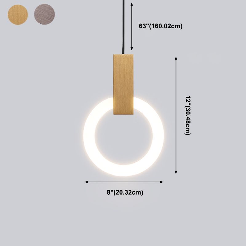 Style moderne de style suspendu salon LED Round Shape Pendant lampe de lampe
