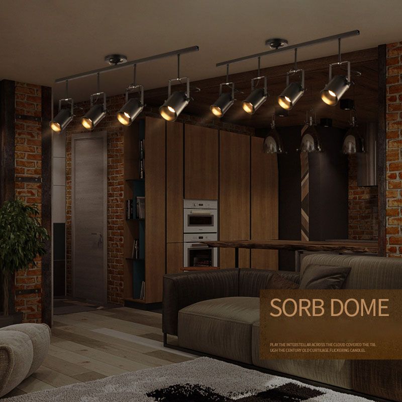 Linear Flush Mount Tracking Ceiling Light Minimalism Metal Black Ceiling Light Fixture