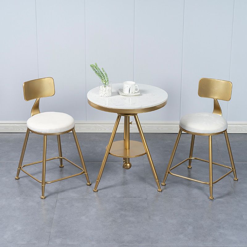 Glam Armless Kitchen Dining Side Chair Open Back Dining Side Chair