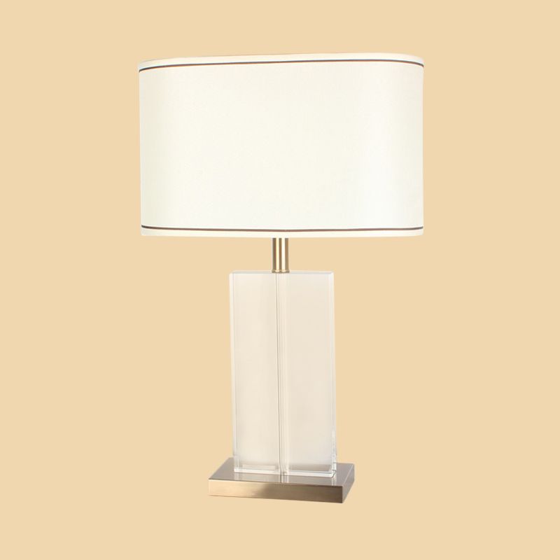 1 Kopf-Rechteck-Aufgabe Lampe zeitgenössische handgeschnittene Kristalllesebuch Licht in Weiß
