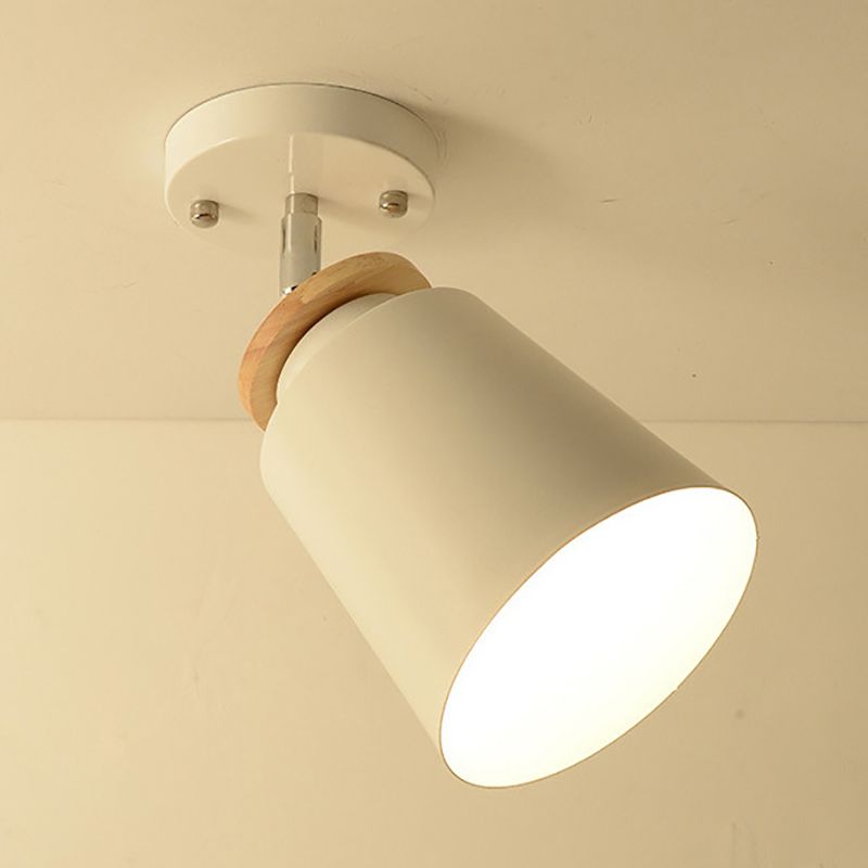 Metal Conical Ceiling Mounted Fixture Nordic Style Close to Ceiling Fixture