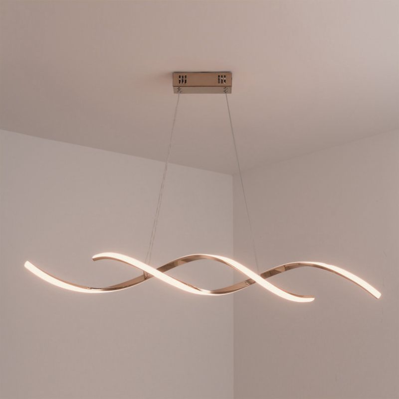 Lumo a pendente a sospensione a sospensione a spirale Light Minimalist LED PENDANT PROVA per sala da pranzo