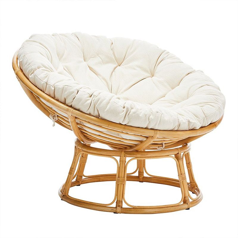 Linen Rattan Chair 27.5" H Arms Included Chair for Living Room