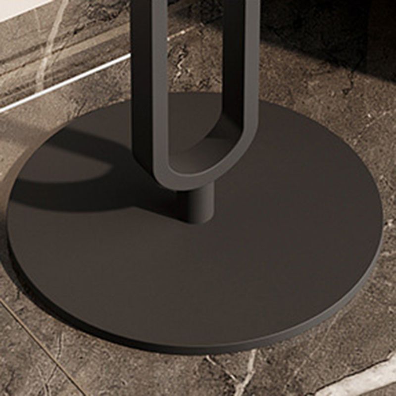 Modern Style Iron Material Base Rock Plate Table Round Side Table