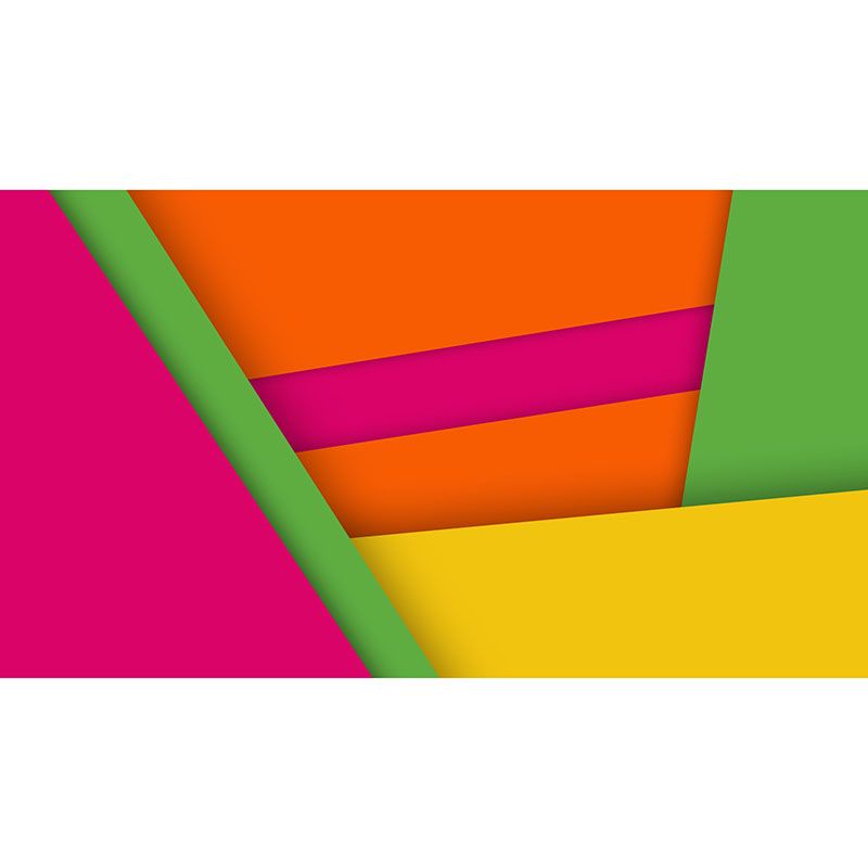 Vivid Geometry Illustration Mural Wallpaper Environment Friendly Living Room Wall Mural