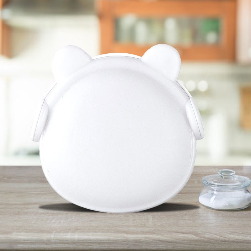 Plastic Bear Wall Nightlight Cartoon Pink/Blue/White Plug-in LED Night Lighting with Light Sensor