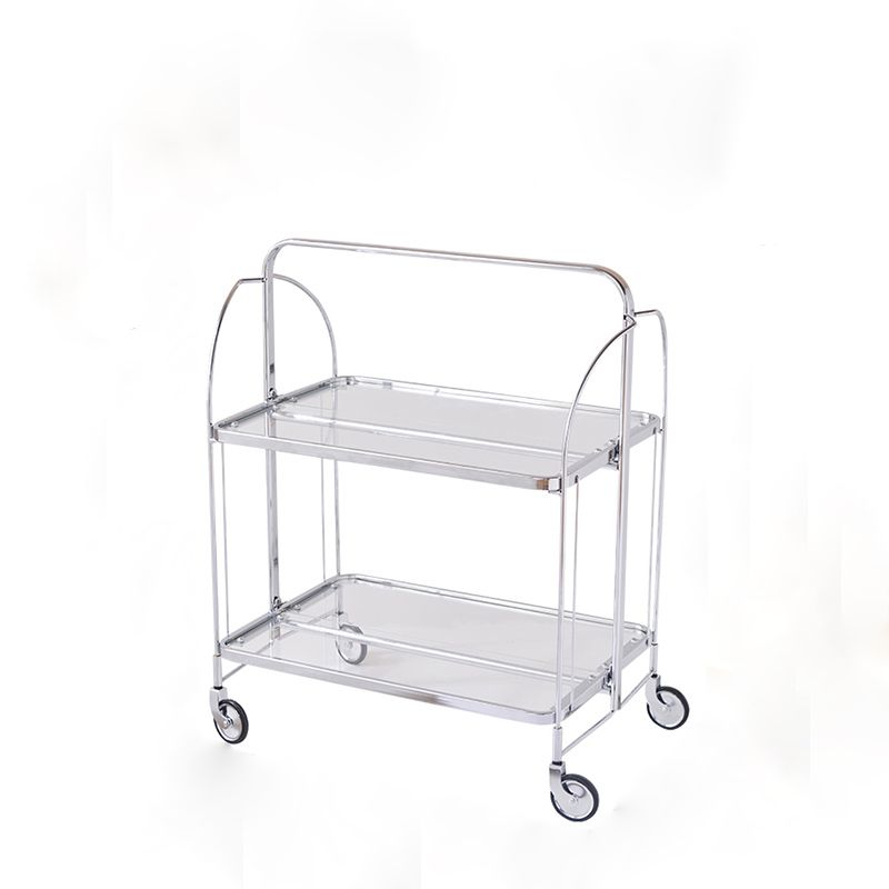 31.50" High Modern Style Prep Table Rolling Metal Prep Table for Home