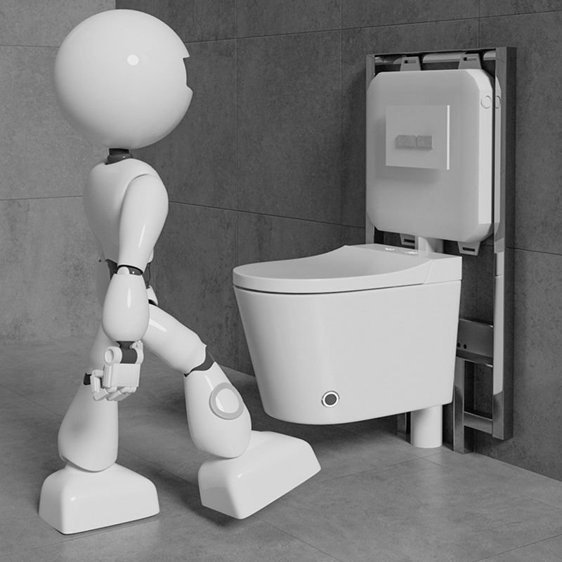 Modern Siphon Jet Flush Toilet One-Piece Wall Mount Toilet for Bathroom