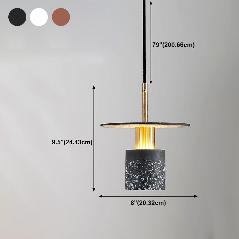Terrazzo Small Pendant Light Fixture Nordic 1 Light Suspension Lamp