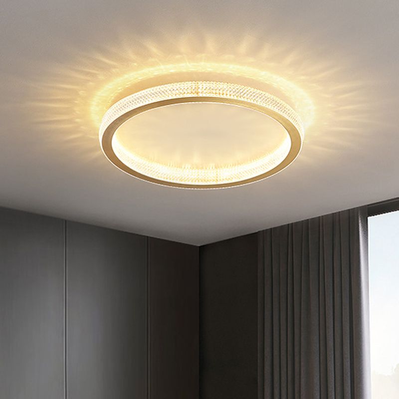Minimalistische geometrisch gevormde plafondlamp van acryl woonkamer LED-inbouwlamp in goud