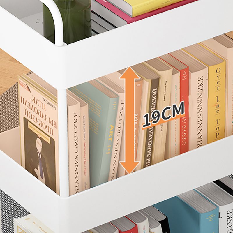 Modern Plastic Bookshelf Pure White Etagere Open Shelf Bookcase