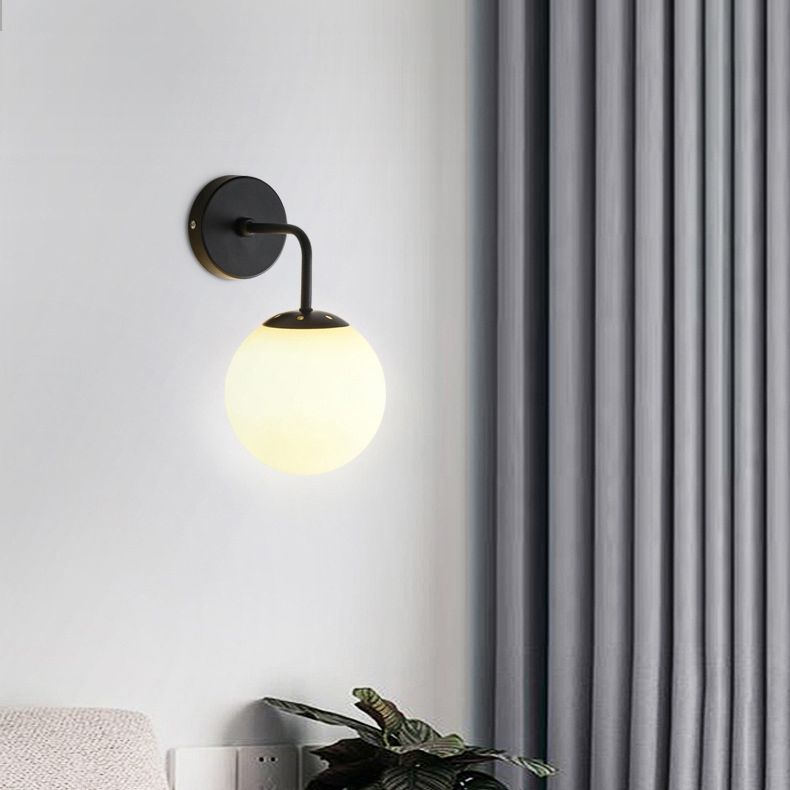 Globe Shade Wall Light Glamp 1 licht Moderne minimalistische stijl SCONCE LICHT VOOR SLAAPKAMER