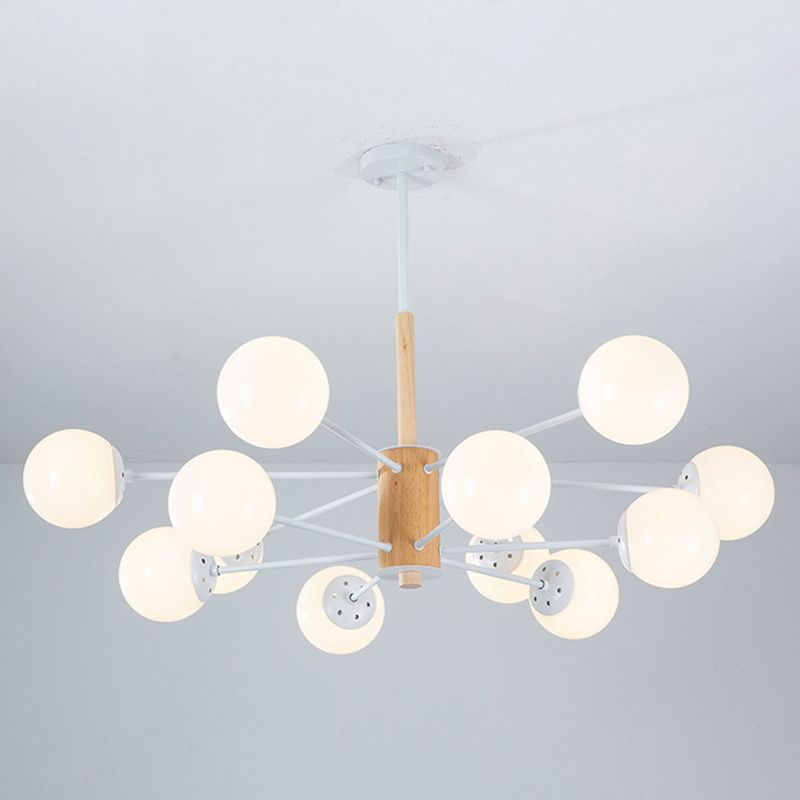 Lampada lampadina rotonda in vetro Stile minimalista 12 Lumo bianco Lampone a sospensione