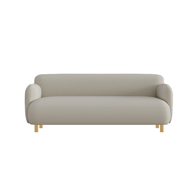 Faux Leather Sofa 27.55" H Recessed Arm Sofa for Living Room