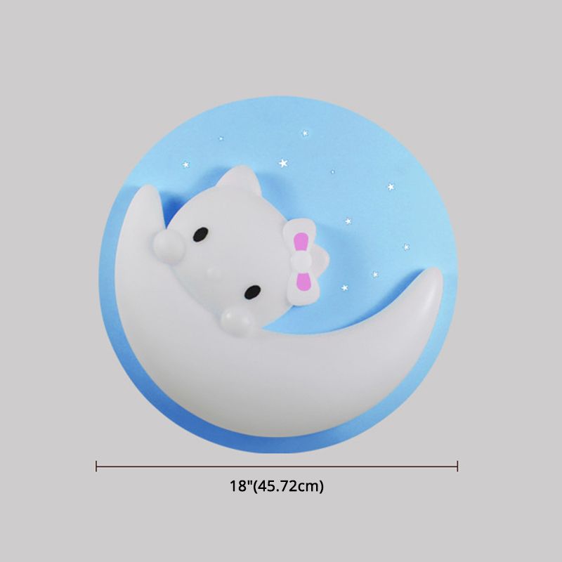 Plafonnier encastré à 1 lumière, luminaire de plafond en plastique de dessin animé