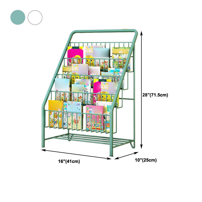 3/4/5/6-shelf Ladder Bookcase Modern Metal and Closed Back Book Shelf