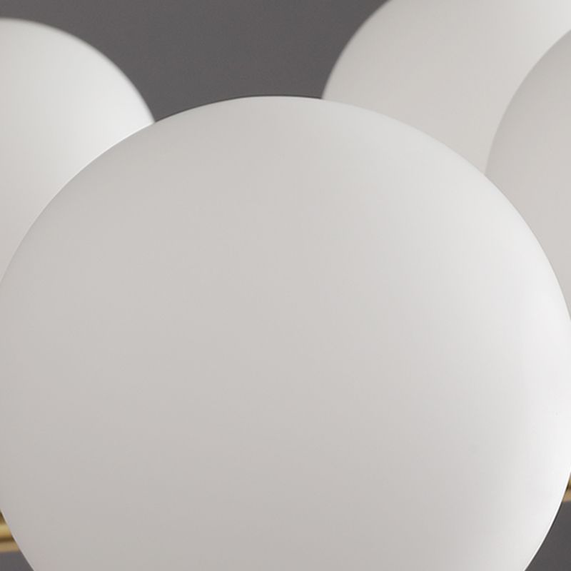 Contemporary Style Spherical Pendant Chandeliers Glass Chandelier Lights in Gold