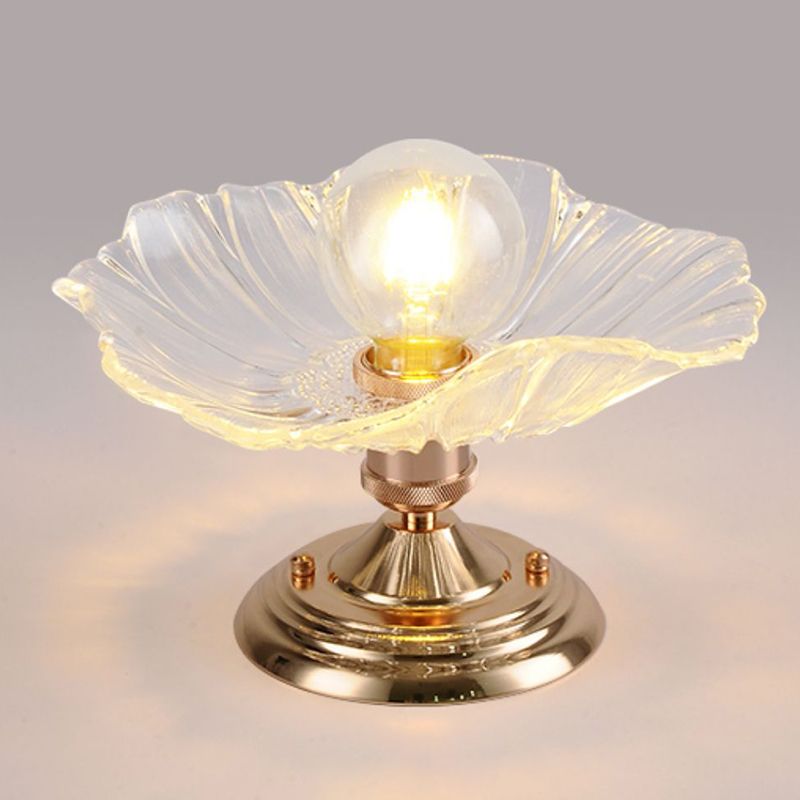 Nordic Style Ceiling Light Circle Shape Ceiling Lamp with Glass Shade for Bedroom