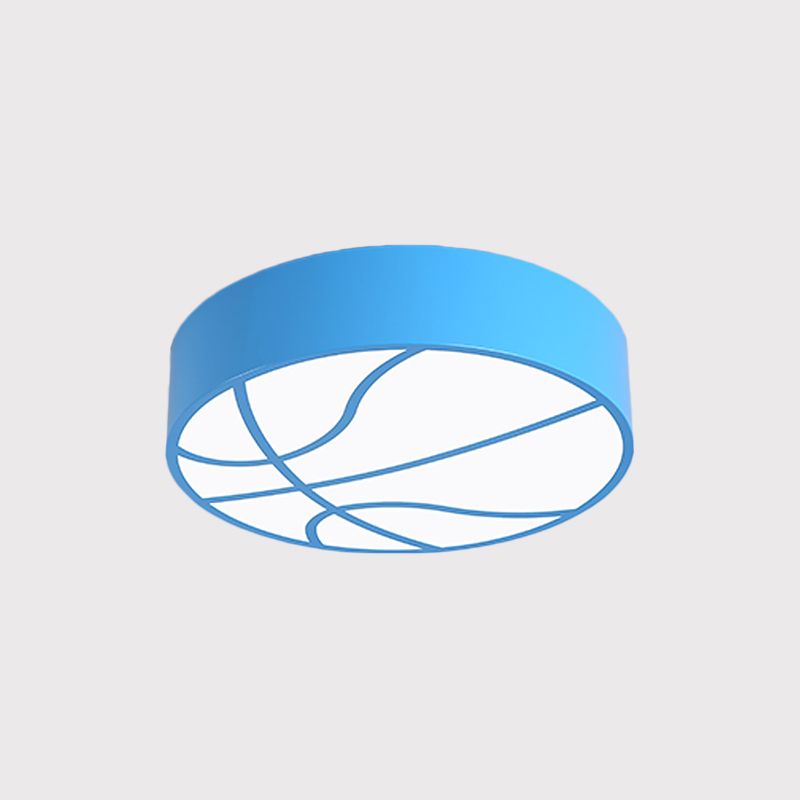 Red/Blue/Green Basketball Ceiling Fixture Children LED Acrylic Flush Mount Recessed Lighting