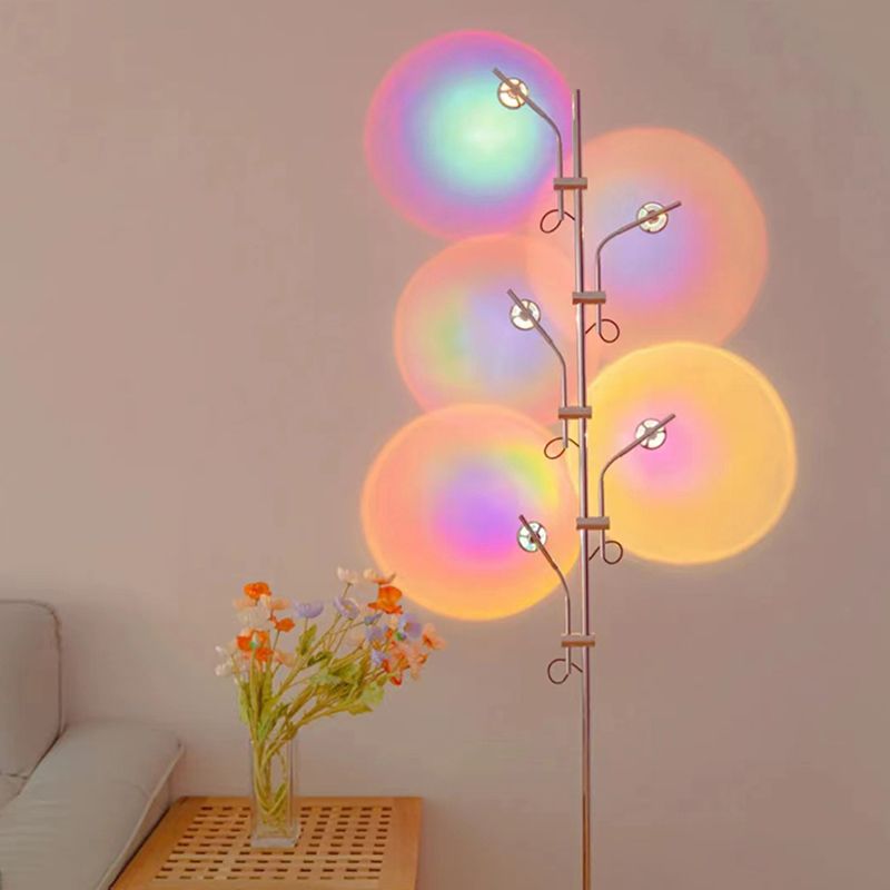 Modern Tree Shape Floor Lamp Metal Multi Light LED Floor Light for Living Room