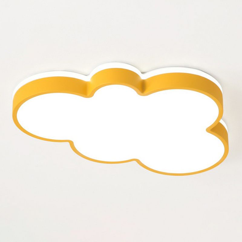 Lámpara de techo empotrada en forma de nube acrílica, accesorio de iluminación de montaje empotrado LED sencillo para dormitorio de niños