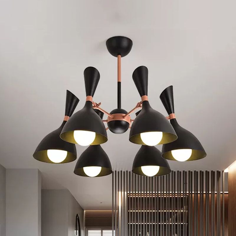 Living Room Kindergarten Pendant Light Metal Contemporary Monochrome Chandelier