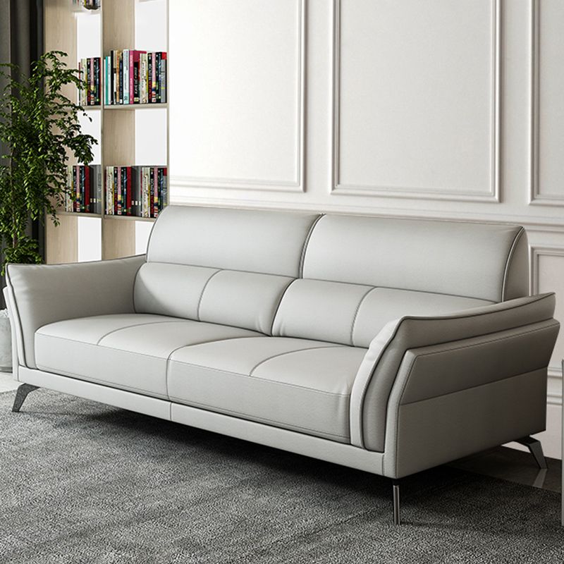 Contemporary Standard Settee Bench Stain Resistant Leather Sofa