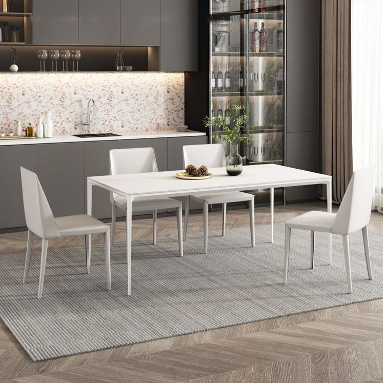 Modern Sintered Stone Dining Table Set 1/4/5/7 Pieces Dining Set for Kitchen