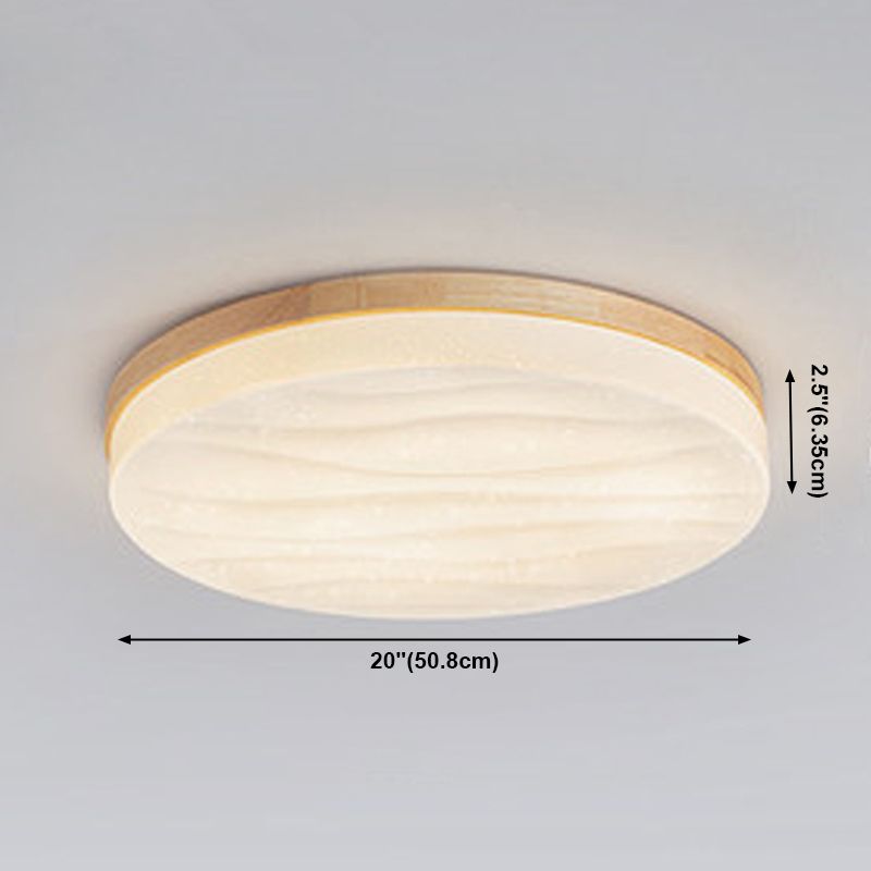 Lampada da soffitto a LED a forma geometrica Moderna in legno 1 luce da incasso per sala da pranzo corridoio