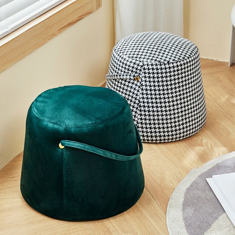 Fabric Standard Stool Modern Style Simple Household Round Footstool