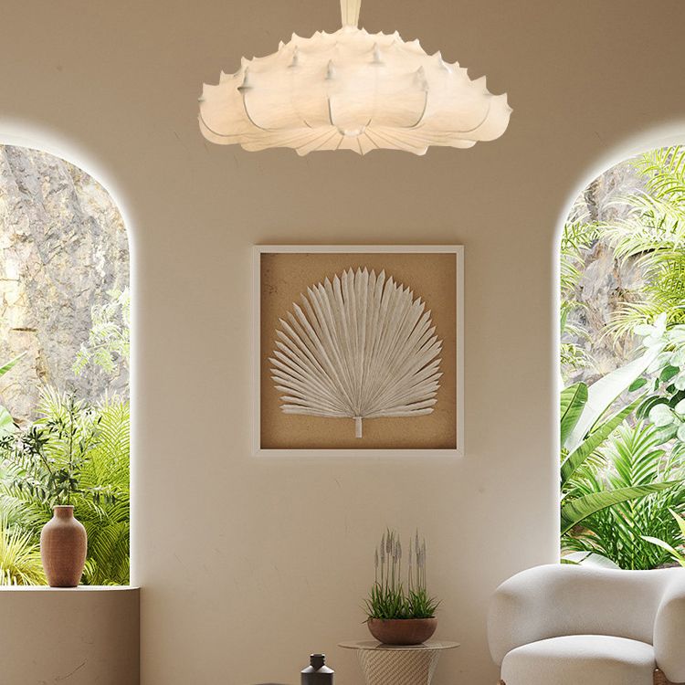 Schattierte Wohnzimmer Decken Deckenpendelleuchte Leichtmodell Designer Anhängerleuchte in Weiß