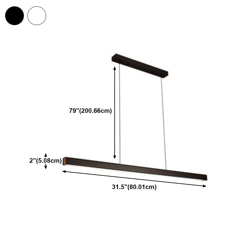 Moderne lineare Inselleuchten 1-Licht-Restaurant-LED-LED-Lampe mit Acrylschatten