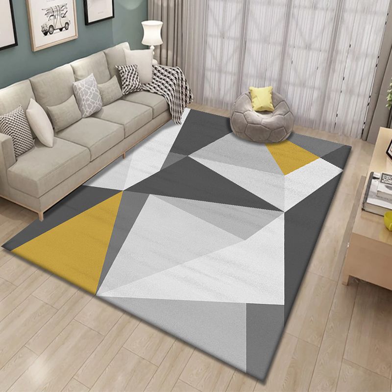 Black Minimalist Rug Blending Graphic Rug Washable Indoor Rug for Drawing Room