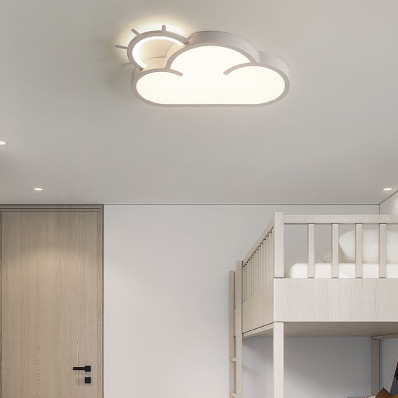 Modern LED Ceiling Light White Flush Mount Lighting for Bedroom Foyer