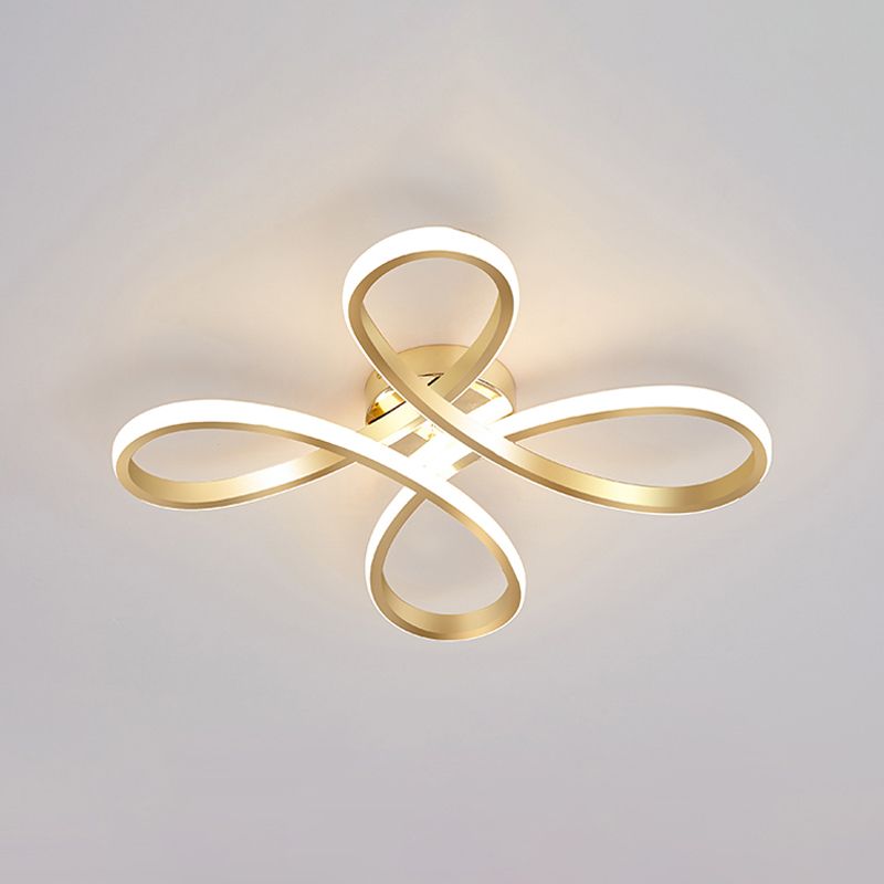 Plafonnier en métal Style nordique LED doré proche de l'éclairage de plafond
