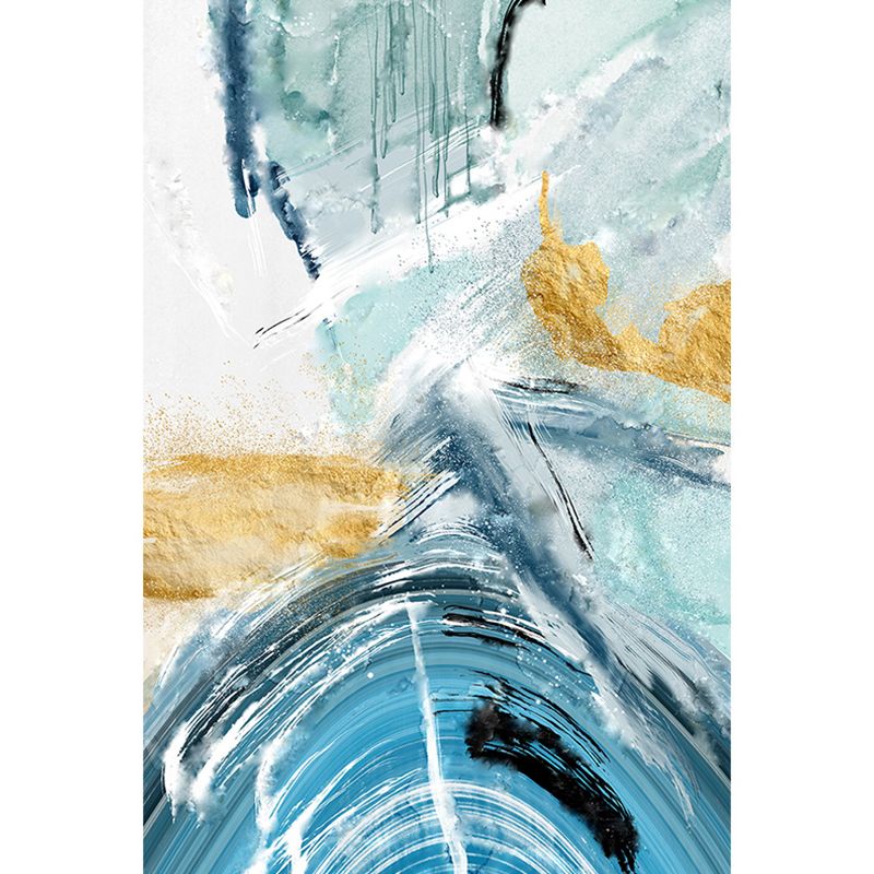 Scandinavian Living Room Rug Multi-Color Abstract Printed Indoor Rug Non-Slip Backing Stain-Resistant Area Carpet