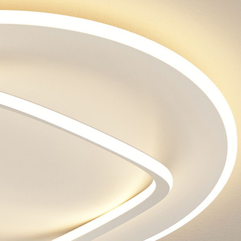 Contemporary Flush Mount Lighting LED White Ceiling Light for Bathroom