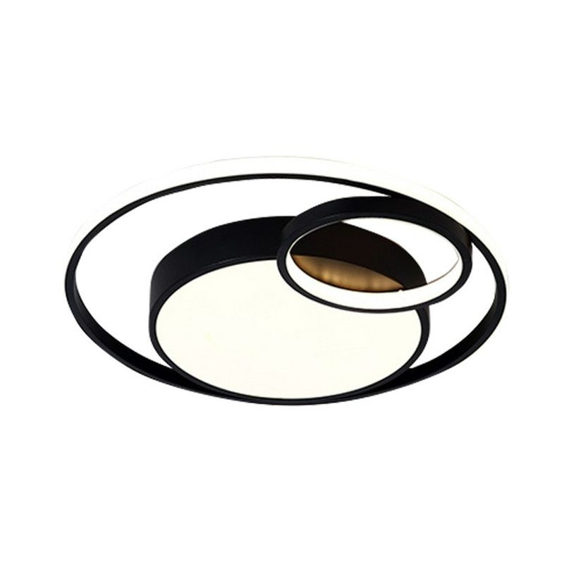 Round Bedroom LED Flush Mounted Light Acrylic Simplicity Flush Mount Ceiling Light