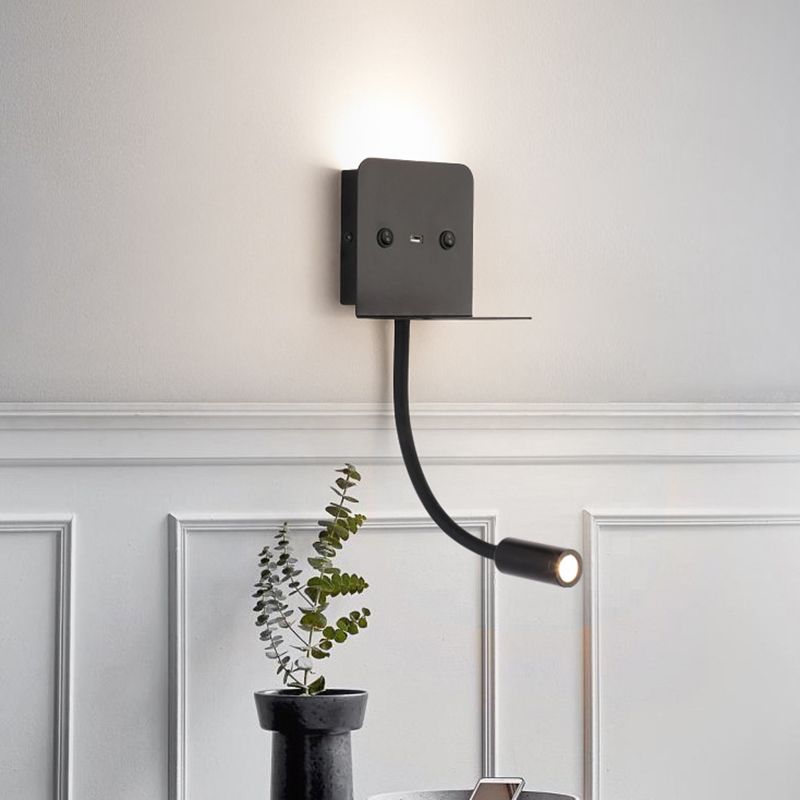 Adjustable Spotlight Design Bedside LED Reading Lamp Modern Simplicity Style Wall Mount Lamp for Bedroom