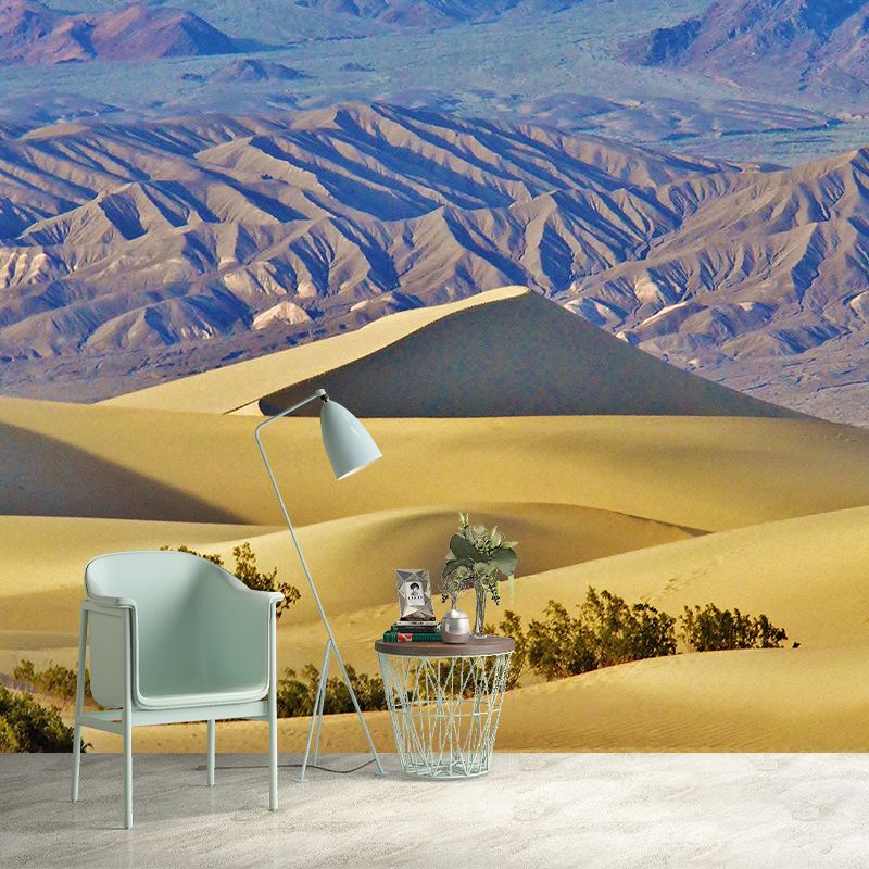 Photography Desert Scenery in Yellow Mural Wallpaper for Home Decor, Full Size