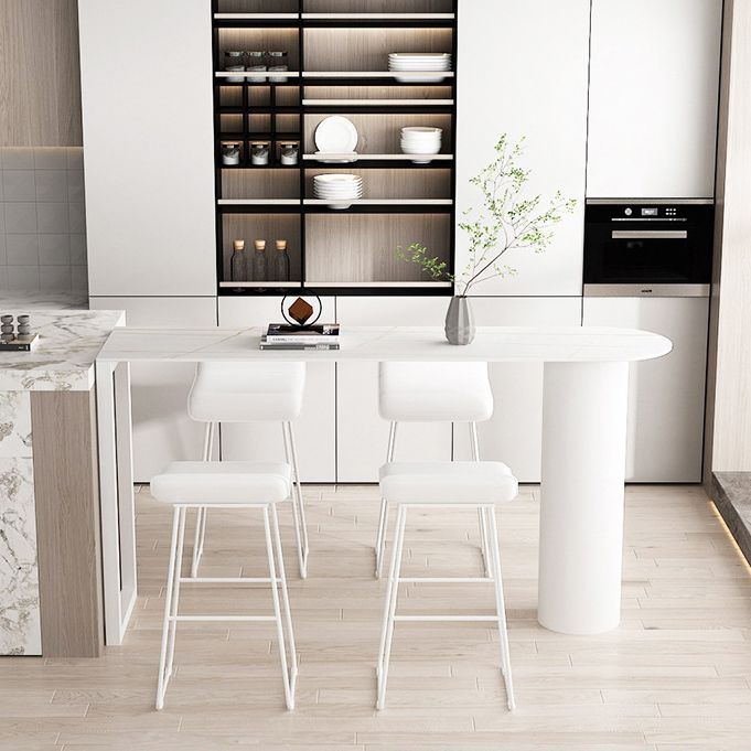 Modern Stone Bar Table Set 1/3/5 Pieces Fixed Counter Height Set